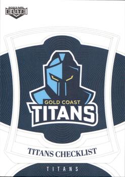 2023 NRL Traders Elite #046 Gold Coast Titans Checklist Front